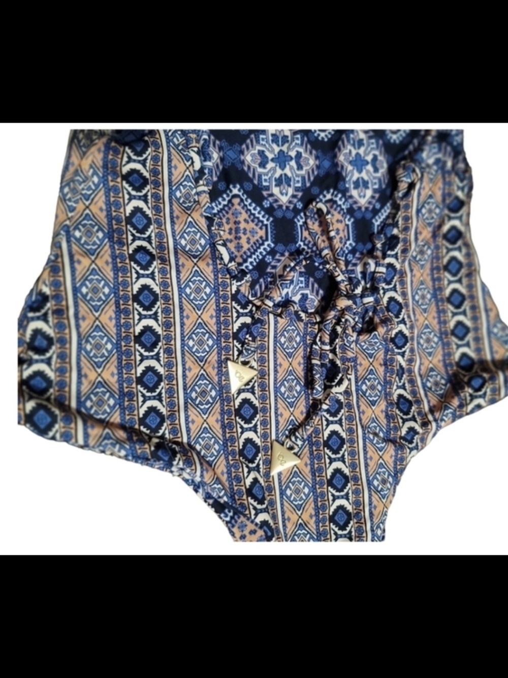 BOND EYE - Medium Blue, Pink & White Patterned Swim Suit - Picture 4 of 7